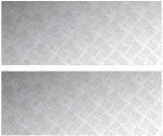vidaXL Επιφάνειες Καρό 2 pcs Ασημί 100 x 40 cm Αλουμίνιο