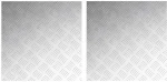 vidaXL Επιφάνειες Καρό 2 pcs Ασημί 50 x 50 cm Αλουμίνιο