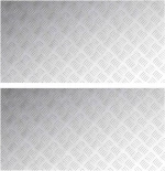 vidaXL Επιφάνειες Καρό 2 pcs Ασημί 100 x 50 cm Αλουμίνιο