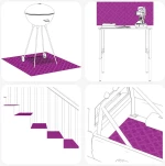 vidaXL Επιφάνειες Καρό 2 pcs Ασημί 100 x 50 cm Αλουμίνιο
