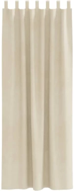 vidaXL Κουρτίνες με κουρτίνες 2 pcs Κρεμ 140 x 245 cm Βελούδο