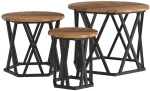 vidaXL Κομοδίνο Μονάδας 3 pcs Παλαιό ξύλο 53 x 53 x 40 cm