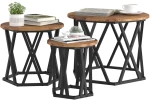 vidaXL Κομοδίνο Μονάδας 3 pcs Παλαιό ξύλο 53 x 53 x 40 cm