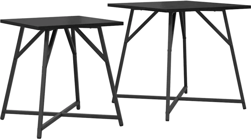 vidaXL Σετ βοηθητικά τραπεζάκια 2 pcs Μαύρη δρυς 50 x 50 x 50 cm