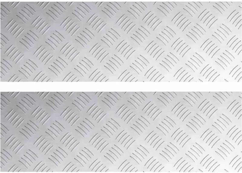 vidaXL Επιφάνειες Καρό 2 pcs Ασημί 75 x 25 εκ. Αλουμίνιο