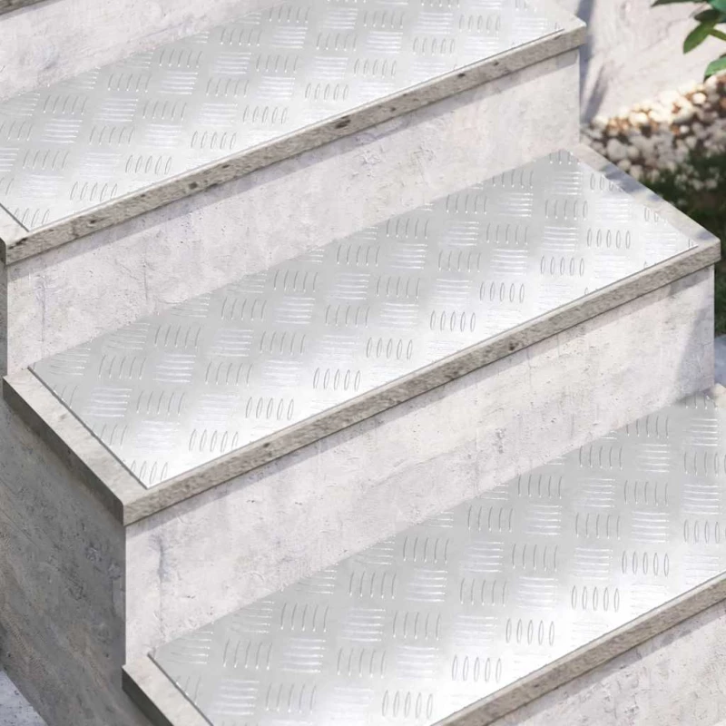 vidaXL Επιφάνειες Καρό 2 pcs Ασημί 75 x 25 εκ. Αλουμίνιο