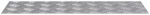 vidaXL Επιφάνειες Καρό 2 pcs Ασημί 75 x 25 εκ. Αλουμίνιο