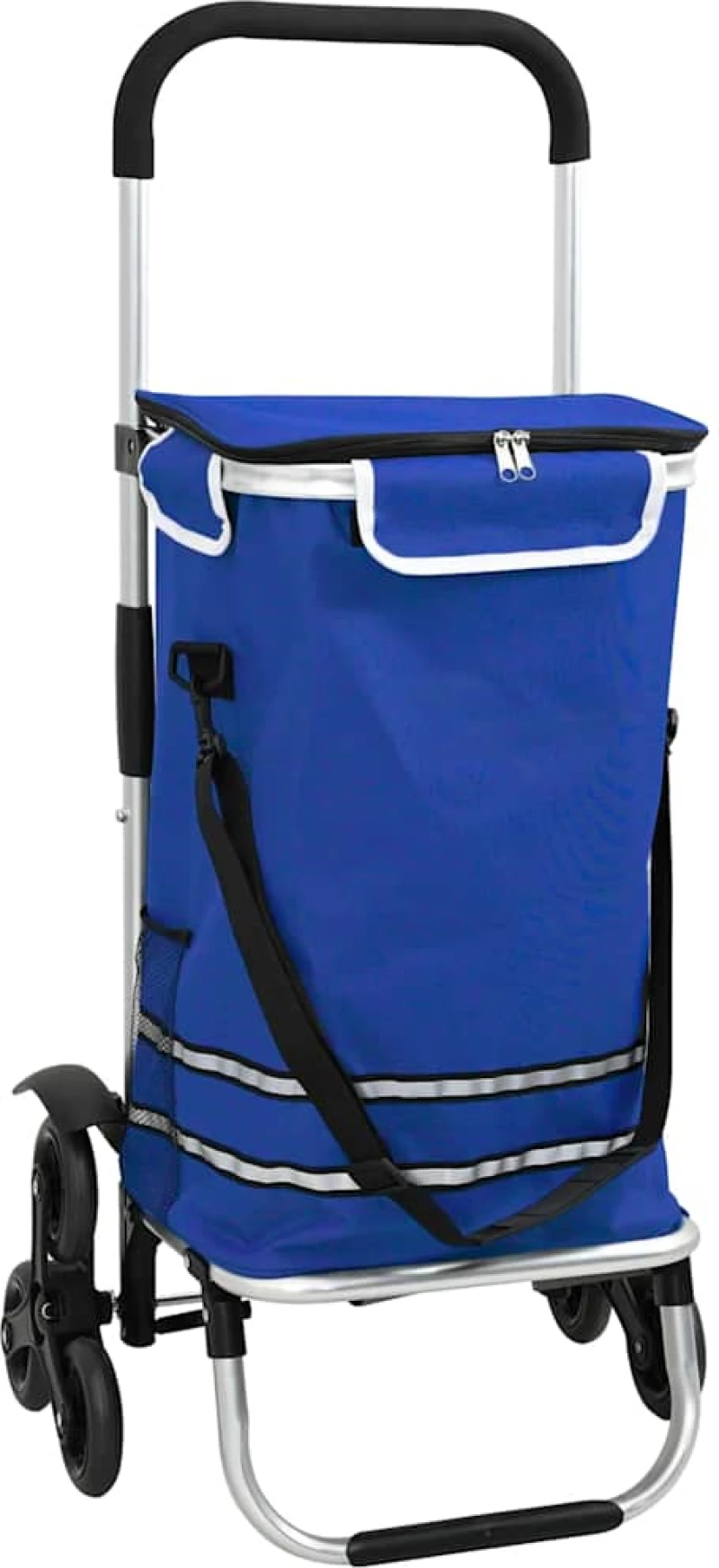 vidaXL Καρότσι Αγορών Μπλε 47 x 39 x 100.5 εκ. Ύφασμα Oxford