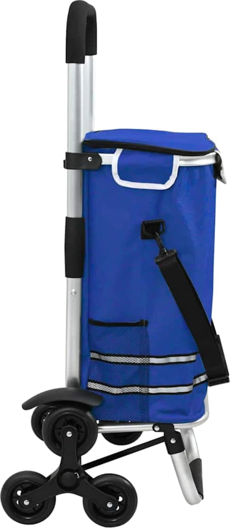vidaXL Καρότσι Αγορών Μπλε 47 x 39 x 100.5 εκ. Ύφασμα Oxford