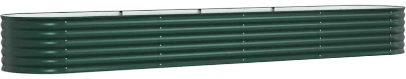 vidaXL Υπερυψωμένη Ζαρντινιέρα Πράσινο 400 x 80 x 44 cm Ατσάλι