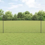 vidaXL Φράχτης με Στήλες. Γκρι 1.2 x 10 m Ατσάλι