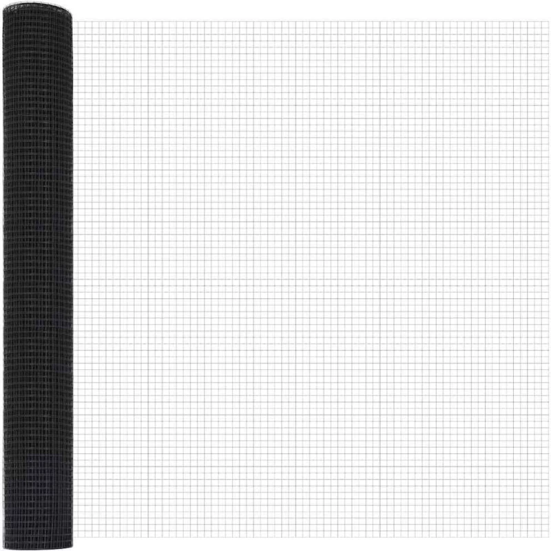 vidaXL Φράχτης με Στήλες. Γκρι 1.2 x 10 m Ατσάλι