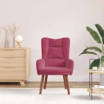 vidaXL Χαλαρωτική Πολυθρόνα Μπορντό 63 x 67 x 94 εκ. Βελούδο