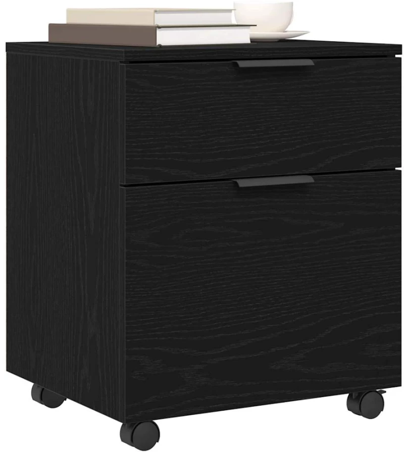 vidaXL Ντουλάπα Αρχείων Μαύρη δρυς 45 x 38 x 54 εκ Επεξεργασμένο ξύλο