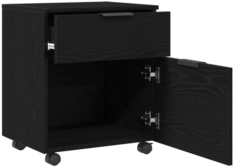vidaXL Ντουλάπα Αρχείων Μαύρη δρυς 45 x 38 x 54 εκ Επεξεργασμένο ξύλο