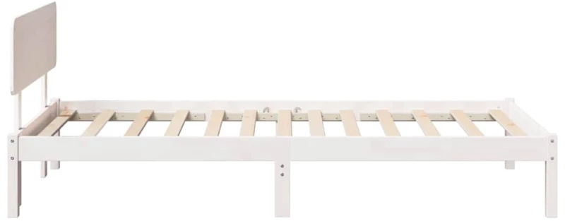vidaXL Σκελετός Κρεβατιού με κεφαλάρι Λευκό 100 x 200 cm