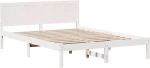 vidaXL Σκελετός Κρεβατιού Λευκό 150 x 200 cm Μασίφ ξύλο πεύκου