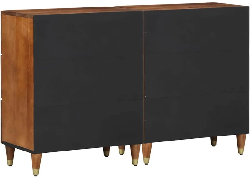 vidaXL Γραφείο 2 pcs καφέ μελί 60 x 33.5 x 75 εκ. Μασίφ ξύλο μάνγκο