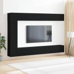 vidaXL Σετ επίπλου τηλεόρασης 9 pcs Μαύρη δρυς 30.5 x 30 x 110 εκ.