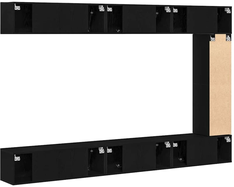 vidaXL Σετ επίπλου τηλεόρασης 9 pcs Μαύρη δρυς 30.5 x 30 x 110 εκ.