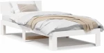vidaXL Σκελετός Κρεβατιού Λευκό 90 x 190 cm Μασίφ ξύλο πεύκου