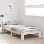 vidaXL Σκελετός Κρεβατιού Λευκό 90 x 190 cm Μασίφ ξύλο πεύκου