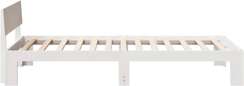 vidaXL Σκελετός Κρεβατιού Λευκό 90 x 190 cm Μασίφ ξύλο πεύκου
