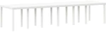 vidaXL Σέτ φαγητού για κήπο 15 pcs Λευκό Rattan Polt