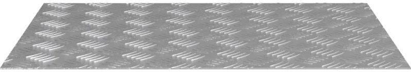 vidaXL Επιφάνειες Καρό 2 pcs Ασημί 70 x 50 cm Αλουμίνιο