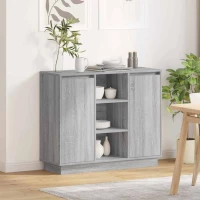 vidaXL Κομοδίνο Γκρίζο Σονομα 90 x 32 x 75 εκ Επεξεργασμένο ξύλο