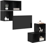 vidaXL Σετ επίπλου τηλεόρασης 4 pcs Μαύρη δρυς 37 x 37 x 72 εκ