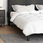 vidaXL Κουβέρτια & Κουβέρτες Λευκό 200 x 220 cm Πούπουλο