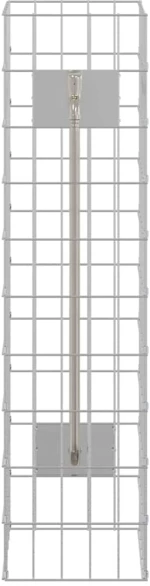 vidaXL Στήλη Gabion Ασημί 25 x 25 x 100 cm Ανοξείδωτο ατσάλι