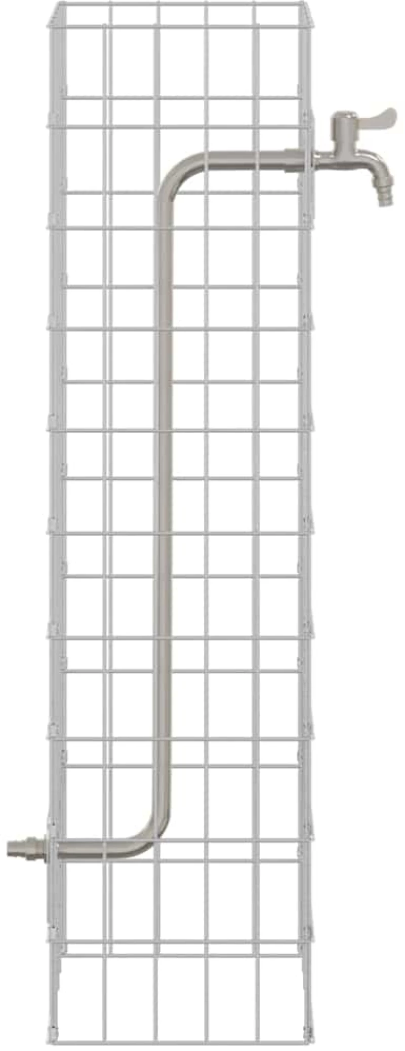 vidaXL Στήλη Gabion Ασημί 25 x 25 x 100 cm Ανοξείδωτο ατσάλι