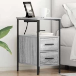 vidaXL Κομοδίνο 2 pcs Γκρι sonoma 30 x 48 x 61 εκ Επεξεργασμένο ξύλο