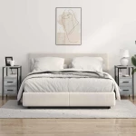 vidaXL Κομοδίνο 2 pcs Γκρι sonoma 30 x 48 x 61 εκ Επεξεργασμένο ξύλο