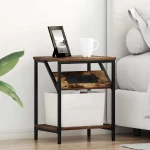 vidaXL Κομοδίνο 2 pcs Καπνιστή δρυς 38 x 30 x 48 εκ.