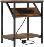 vidaXL Κομοδίνο 2 pcs Καπνιστή δρυς 38 x 30 x 48 εκ.