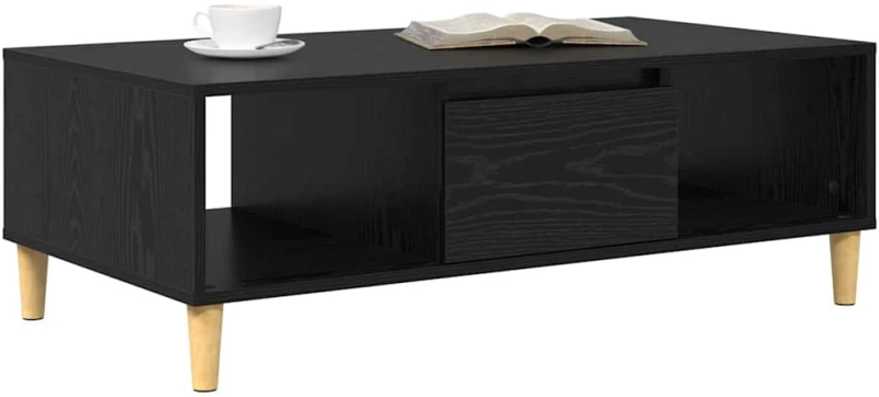vidaXL Τραπεζάκι σαλονιού Μαύρη δρυς 103.5 x 60 x 35 εκ
