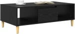 vidaXL Τραπεζάκι σαλονιού Μαύρη δρυς 103.5 x 60 x 35 εκ
