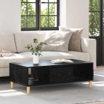 vidaXL Τραπεζάκι σαλονιού Μαύρη δρυς 103.5 x 60 x 35 εκ
