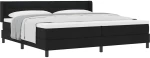 vidaXL Κρεβάτι box spring με στρώμα με στρώμα Μαύρο 200 x 200 cm