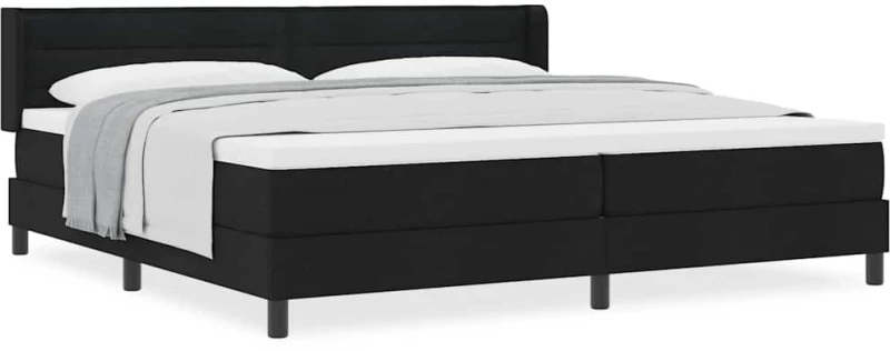 vidaXL Κρεβάτι box spring με στρώμα με στρώμα Μαύρο 200 x 200 cm