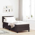 vidaXL Κρεβάτι box spring με στρώμα με στρώμα Σκούρο Καφέ 80 x 200 cm