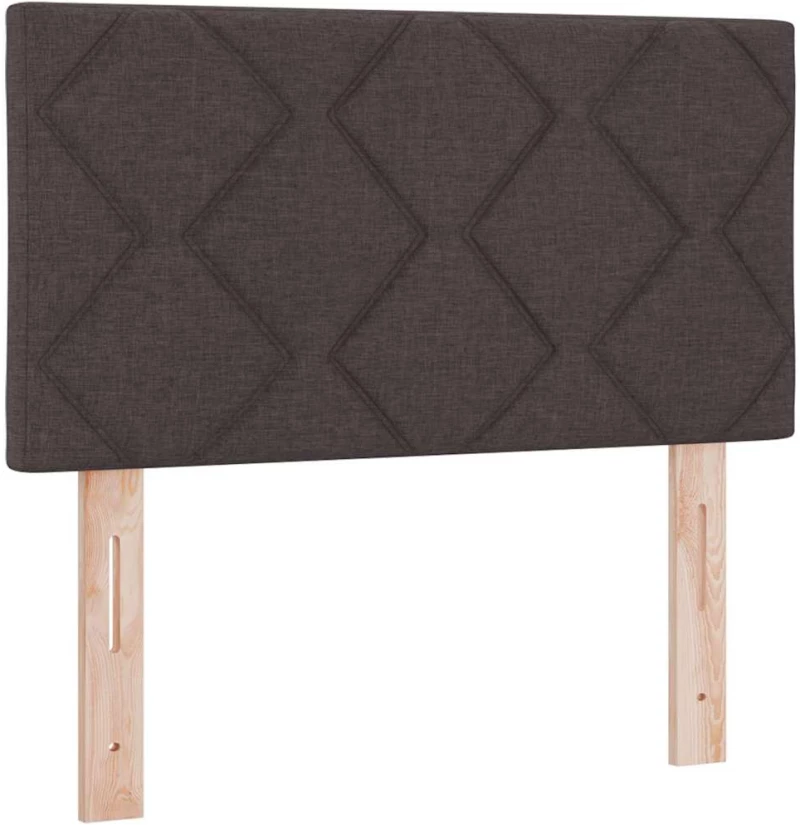 vidaXL Κρεβάτι box spring με στρώμα με στρώμα Σκούρο Καφέ 80 x 200 cm