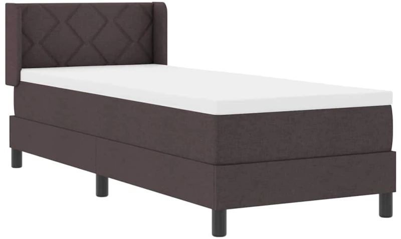 vidaXL Κρεβάτι box spring με στρώμα με στρώμα Σκούρο Καφέ 80 x 200 cm