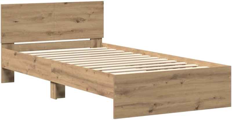 vidaXL Σκελετός Κρεβατιού Artisan Oak 100 x 200 cm Επεξεργασμένο ξύλο