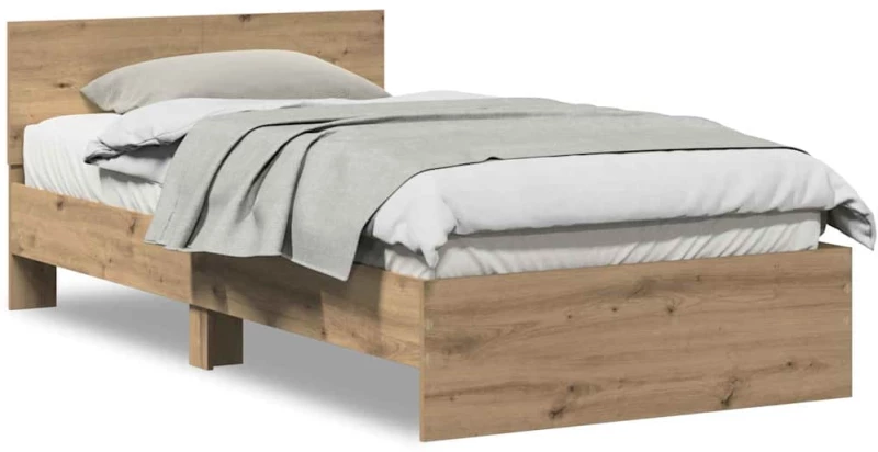 vidaXL Σκελετός Κρεβατιού Artisan Oak 100 x 200 cm Επεξεργασμένο ξύλο