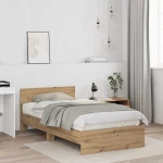 vidaXL Σκελετός Κρεβατιού Artisan Oak 100 x 200 cm Επεξεργασμένο ξύλο