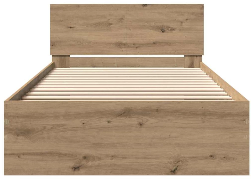 vidaXL Σκελετός Κρεβατιού Artisan Oak 100 x 200 cm Επεξεργασμένο ξύλο
